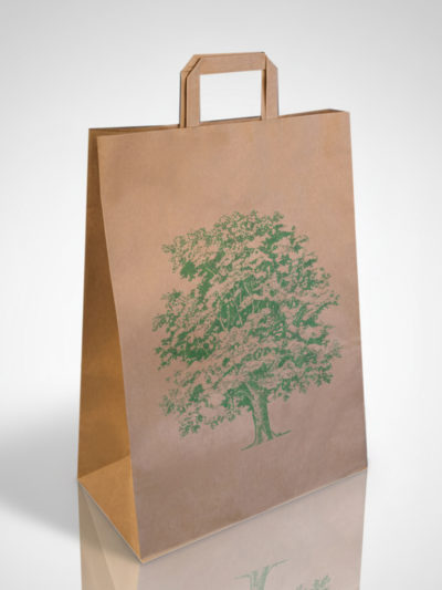 Papier-Tragetaschen mit Neutraldruck 32x17x43cm