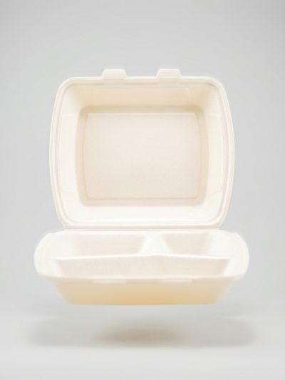 Menübox dreigeteilt, Cream