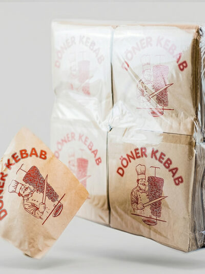Dönertüten, mit Döner Motiv,  Braun