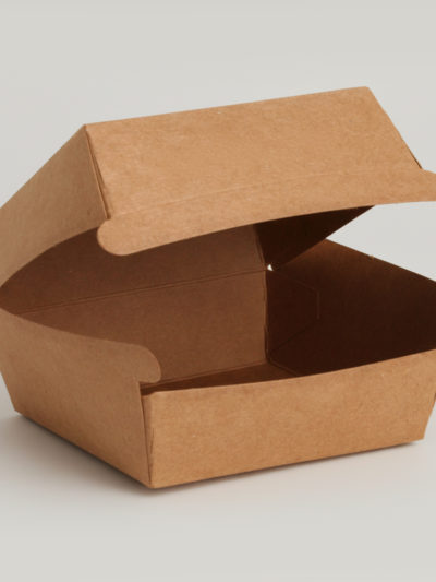 Hamburger Box L braun Natürlich 115x110x80mm