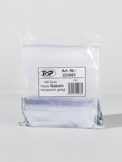 Transparent Plastik-Gabeln