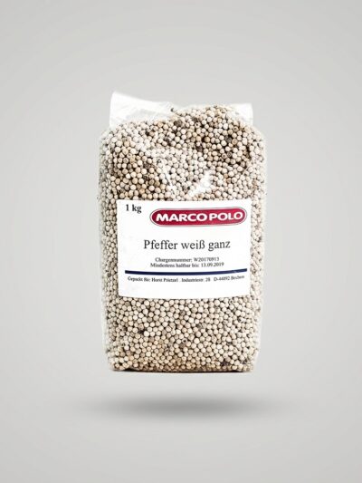 Pfeffer, weiss ganze Körner