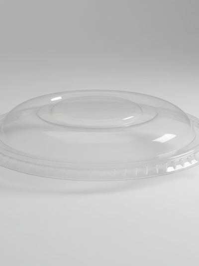 Bagasse Dome-Deckel rund aus R-PET