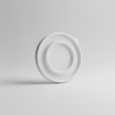 Bagasse Flachdeckel rund aus R-PET