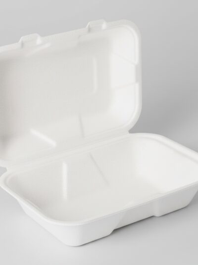 Bagasse-Imbissbox ungeteilt M