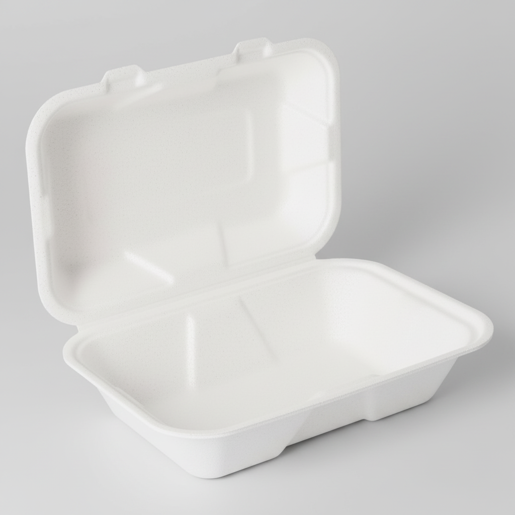 Bagasse-Imbissbox ungeteilt M