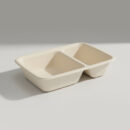 Bagasse Salatschale zweigeteilt 550/250 mL