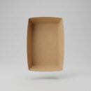 Food-Tray Wellpapier S Braun Kraft