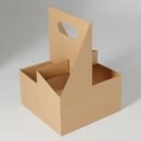 Kaffeeträger Braun 4er