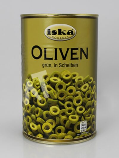 Oliven grün, in Scheiben, 4.250g