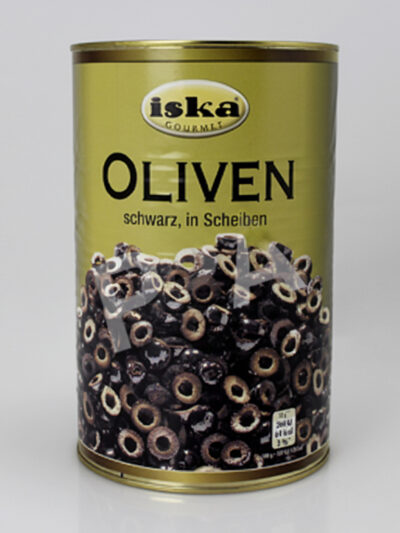 Oliven schwarz, in Scheiben, 4.250g