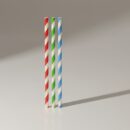 Papier Trinkhalme Blau/Weiss