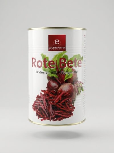 Rote Beete in Streifen