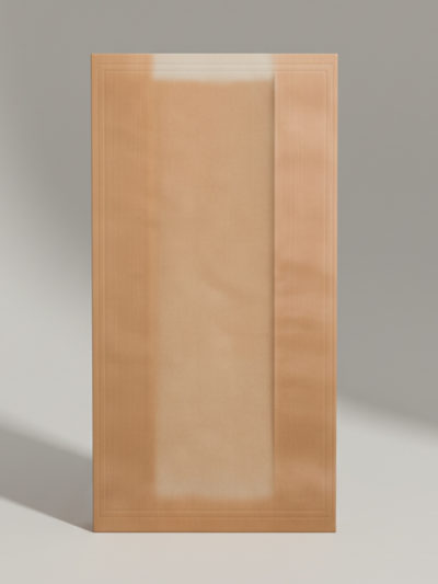 Sichtstreifenbeutel Braun Natürlich L