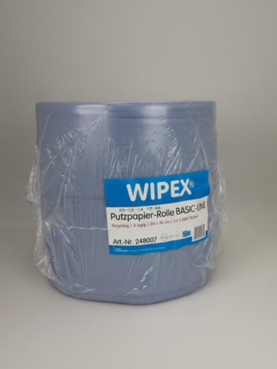 Putzpapierrolle, dreilagig, blau