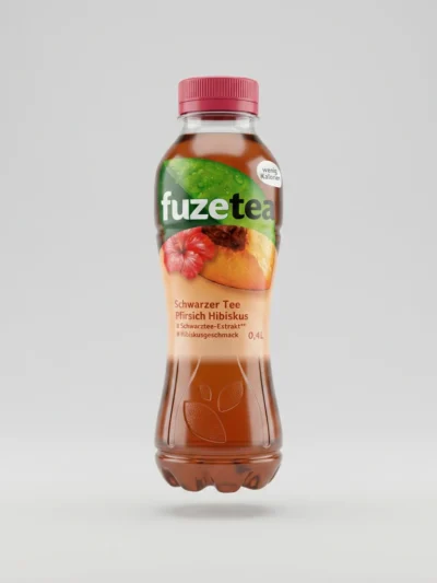 FUZE TEA Schwarzer Tee Pfirsich Hibiskus 12 x 0,4L