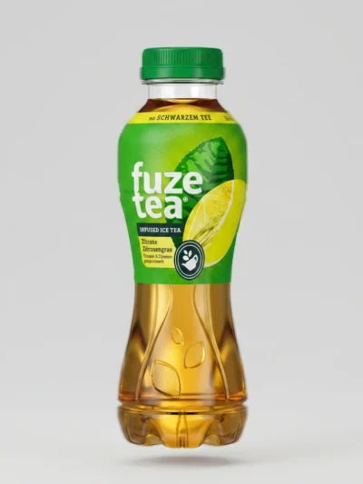 FUZE TEA Schwarzer Tee Zitrone Zitronengras 12 x 0,4L